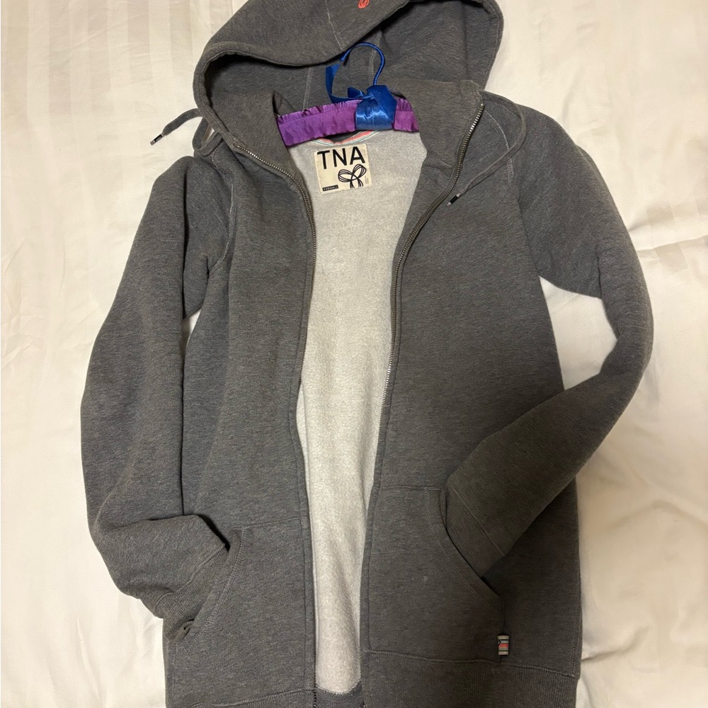 TNA Grey Zip-Up Hoodie